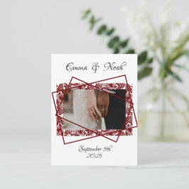 Flat Foto Maroon Vorlage Hochzeit Danke Karte