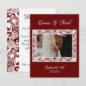 Flat Foto Template Hochzeit Vielen Dank Card Maroo Save The Date (Vorne/Hinten)
