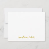 Flat für benutzerdefinierten, goldkalligraphierten mitteilungskarte (Vorderseite)