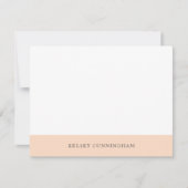 Flat für klassische Pfirsichfarbblöcke Mitteilungskarte (Vorderseite)