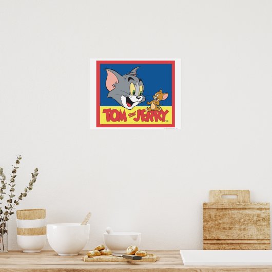 Flat für Tom und Jerry-Logo Poster (Küche)