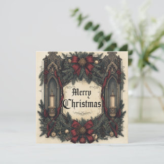 flat gothic christmas card karte