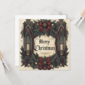 flat gothic christmas card karte (Vorderseite/Rückseite Beispiel)