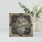 flat gothic style christmas card karte (Stehend Vorderseite)