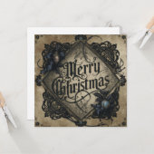 flat gothic style christmas card karte (Vorderseite/Rückseite Beispiel)
