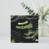 Flat Green Bowls Geburtstag Einladung (Stehend Vorderseite)