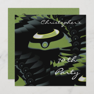 Flat Green Bowls Geburtstag Einladung