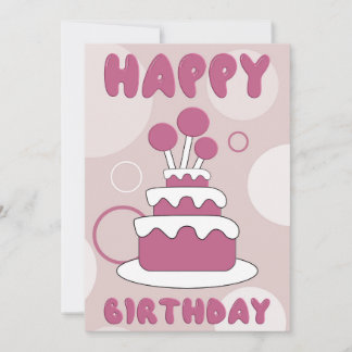 Flat Greeting Card Happy Birthday Karte
