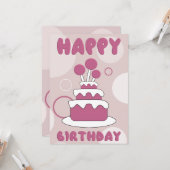 Flat Greeting Card Happy Birthday Karte (Vorderseite/Rückseite Beispiel)