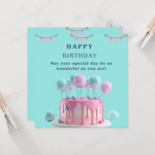 Flat Greeting Card Karte (Vorderseite/Rückseite Beispiel)