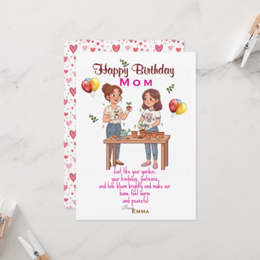 Flat Greeting Card Karte (Vorderseite/Rückseite Beispiel)