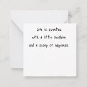 Flat Greeting Card Mitteilungskarte (Rückseite)