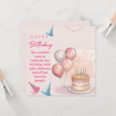 Flat Greetings card Karte (Vorderseite/Rückseite Beispiel)