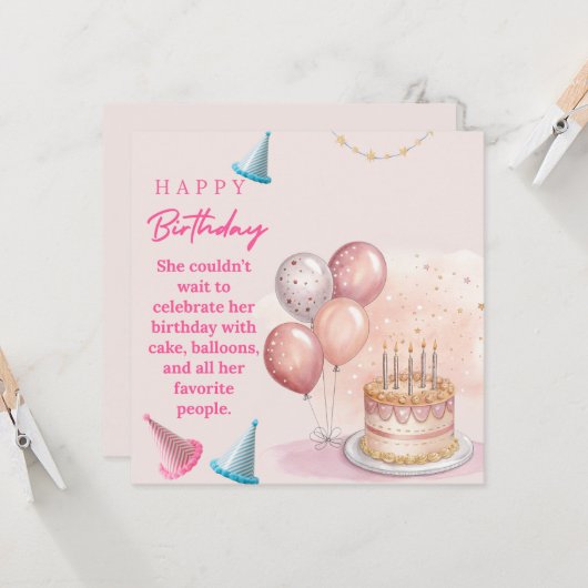 Flat Greetings card Karte (Vorderseite/Rückseite Beispiel)