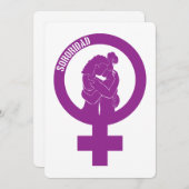 Flat-Grußkarte für Sisterhood Einladung (Vorne/Hinten)