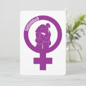 Flat-Grußkarte für Sisterhood Einladung (Stehend Vorderseite)