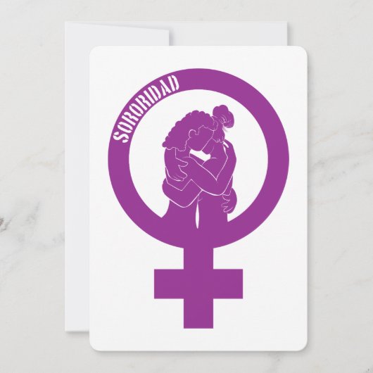 Flat-Grußkarte für Sisterhood Einladung (Vorderseite)