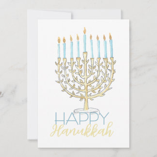 Flat Hanukkah Card Feiertagskarte