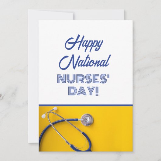 Flat Happy National Nurses' Day danke Karte (Vorderseite)