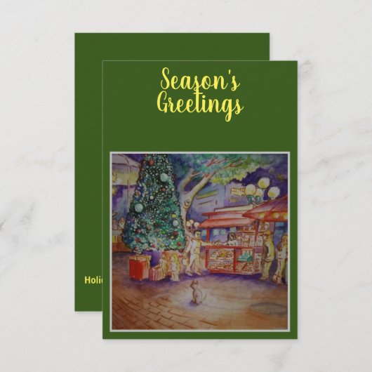 Flat Holiday Card (Vorne/Hinten)