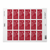 Flat Holiday Card Adressaufkleber (Vorne)