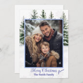 Flat Holiday Card Custom Photo Feiertagskarte (Vorne/Hinten)