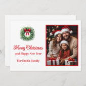 Flat Holiday Card Custom Photo Feiertagskarte (Vorne/Hinten)