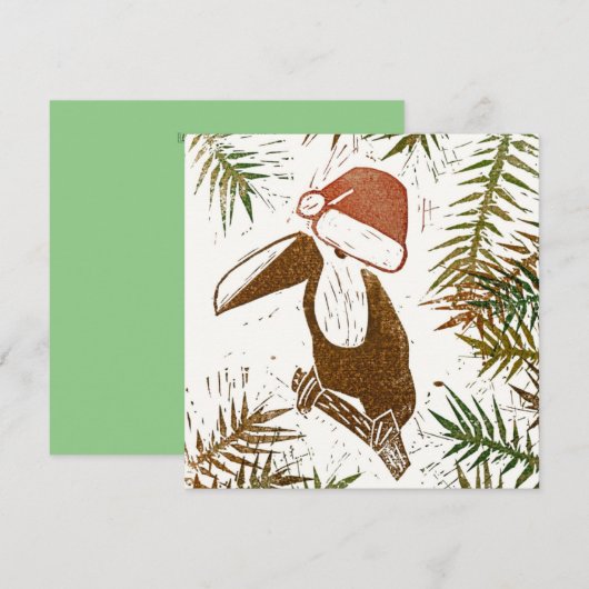 Flat Holiday Card Feiertagskarte (Vorne/Hinten)