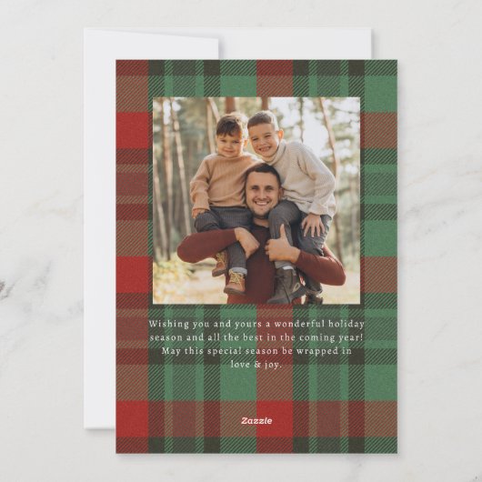 Flat Holiday Card Feiertagskarte (Rückseite)