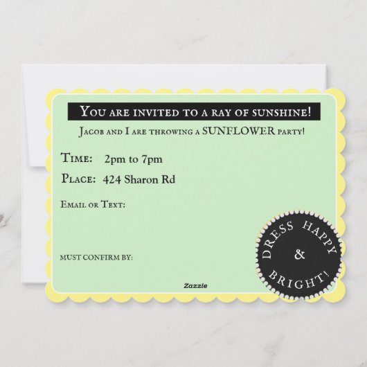 Flat Holiday Card Feiertagskarte (Rückseite)