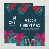 Flat Holiday Card Feiertagskarte (Vorne/Hinten)