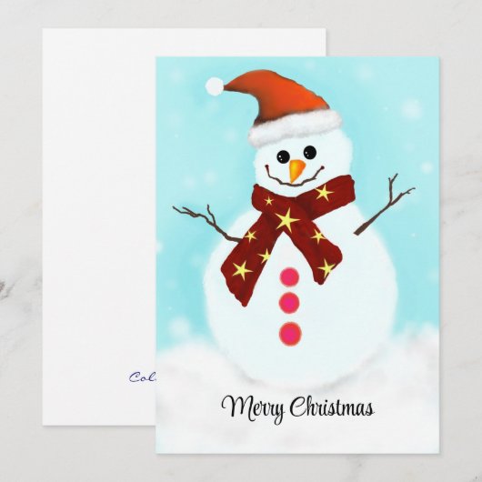 Flat Holiday Card Feiertagskarte (Vorne/Hinten)