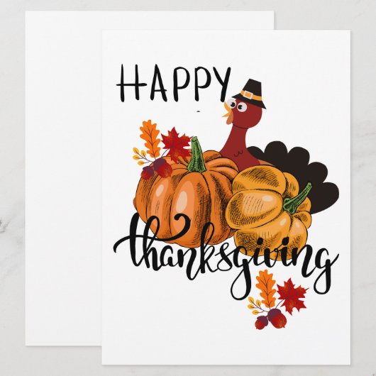 Flat Holiday Card Feiertagskarte (Vorne/Hinten)