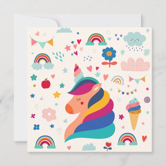 Flat Holiday Card Feiertagskarte (Vorderseite)