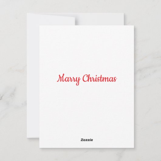 Flat Holiday Card Feiertagskarte (Rückseite)