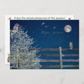 Flat Holiday Card Feiertagskarte (Vorne/Hinten)