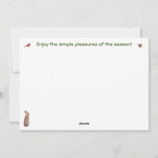 Flat Holiday Card Feiertagskarte (Rückseite)