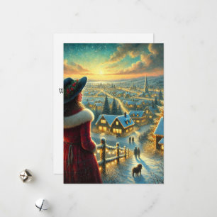 Flat Holiday Card Feiertagskarte