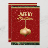 Flat Holiday Card Feiertagskarte (Vorne/Hinten)