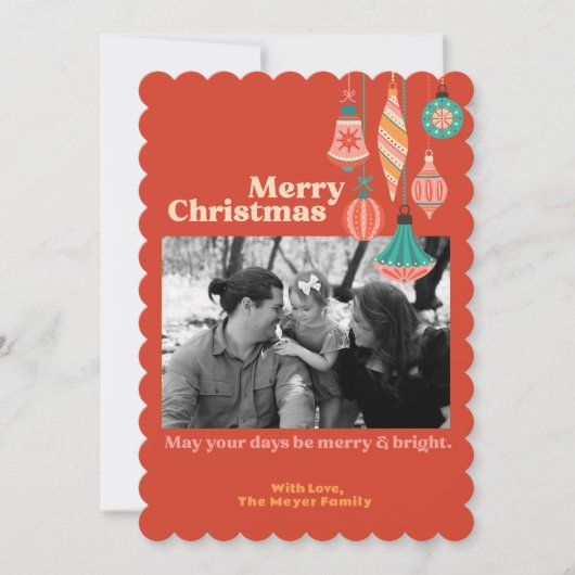 Flat Holiday Card Feiertagskarte (Vorderseite)