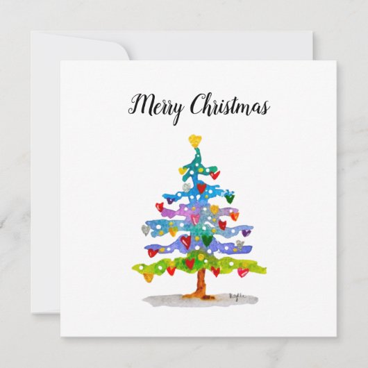 Flat Holiday Card Feiertagskarte (Vorderseite)