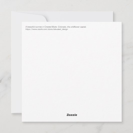 Flat Holiday Card Feiertagskarte (Rückseite)