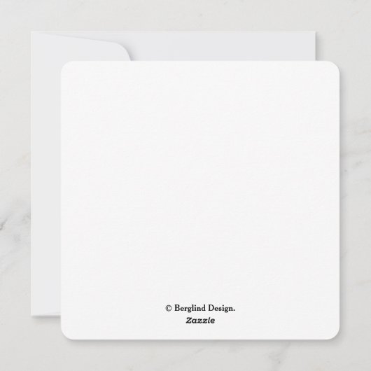 Flat Holiday Card Feiertagskarte (Rückseite)