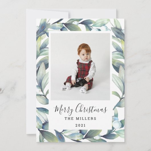 Flat Holiday Card Feiertagskarte (Vorderseite)