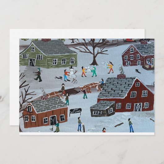 Flat Holiday Card Feiertagskarte (Vorne/Hinten)