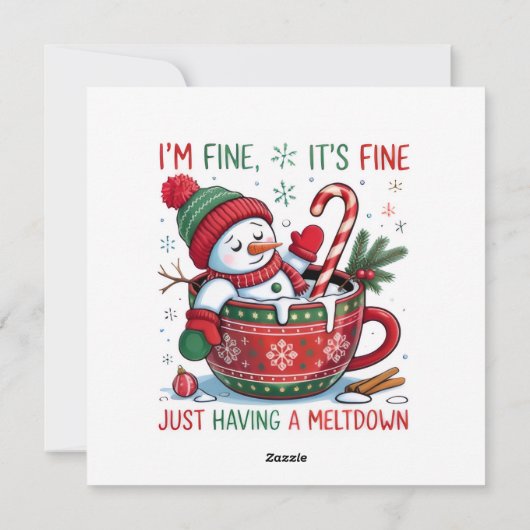 Flat Holiday Card Feiertagskarte (Rückseite)