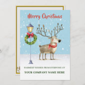 Flat Holiday Card Feiertagskarte (Vorne/Hinten)