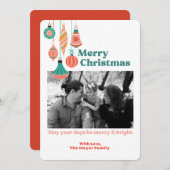 Flat Holiday Card Feiertagskarte (Vorne/Hinten)