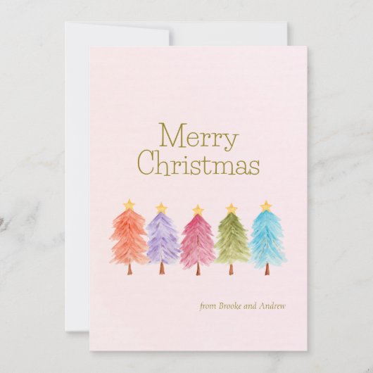 Flat Holiday Card Feiertagskarte (Vorderseite)