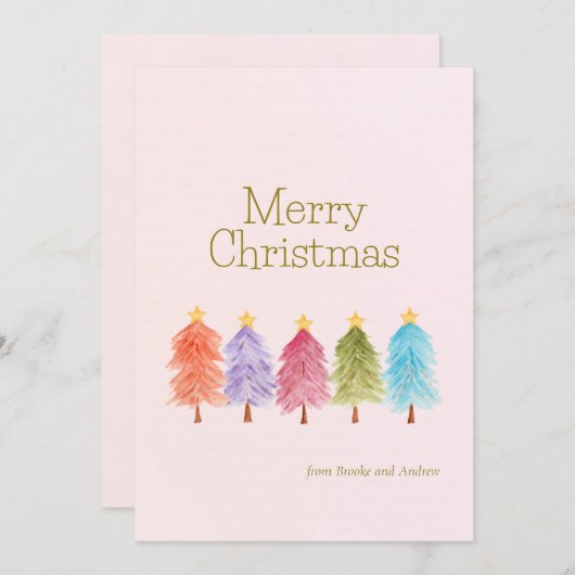 Flat Holiday Card Feiertagskarte (Vorne/Hinten)